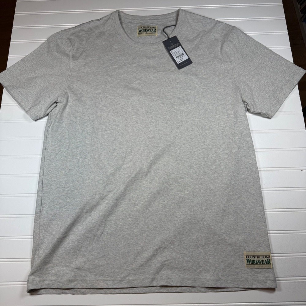 Country Road Australia Workwear Tee Grey Melange Australian Cotton‎ Mens L NWT